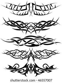 Patterns of tribal tattoo for design use