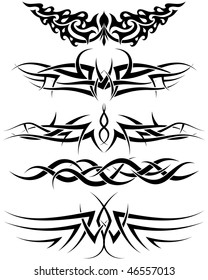 Patterns of tribal tattoo for design use