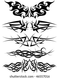 Patterns of tribal tattoo for design use