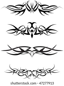 Patterns of tribal tattoo for design use