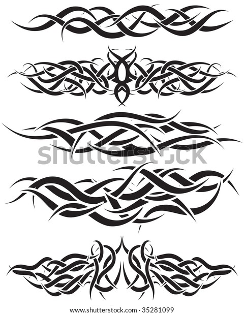 Patterns Tribal Tattoo Design Use Stock Vector (Royalty Free) 35281099