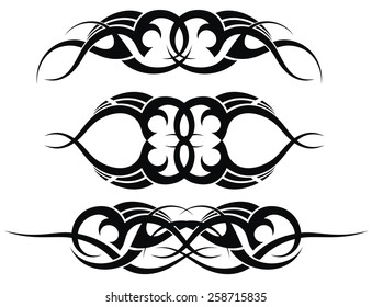 Patterns of tribal tattoo set