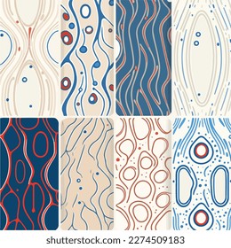 patterns vector illustration diverse eight units