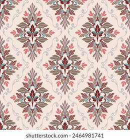 Patrones en un estilo barroco vintage combinado con patrones de Louis. Sobre un fondo de luz romántico Sin fisuras para la impresión digital, textiles, Fondos de pantalla.