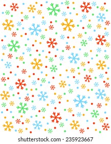 pattern,seamless with snowflakes on a white background, vector