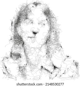 Patti Smith. Portrait Drawing Illustration. January 10, 2022