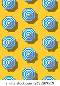 Patttern of umbrella at beach for wallpaper or decoration