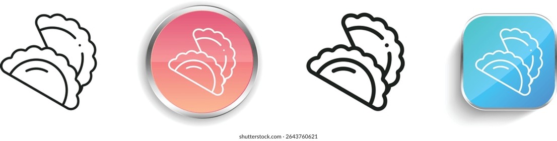 patty icon. Thin Linear, Regular and Button Style Design Isolated On White Background