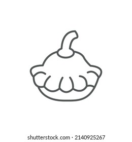 pattypan squash icons  symbol vector elements for infographic web