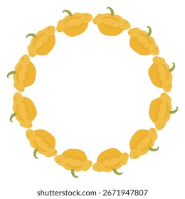 Pattypan Wreath Frame, Squash Circle Frame, Pattypan Vegetable Ring