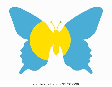 pau flag butterfly