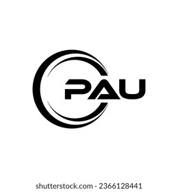 Das Design des PAU-Letter-Logos, Inspiration für eine einzigartige Identität. Modernes Eleganz und kreatives Design. Markieren Sie Ihren Erfolg mit dem Markieren dieses Logos.