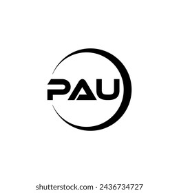 PAU Letter Logo Design, Inspiration für eine einzigartige Identität. Moderne Eleganz und kreatives Design. Wasserzeichen Ihren Erfolg mit dem Striking this Logo.