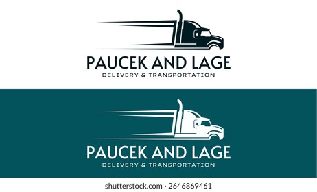 The Pauck and Lage logo reflects strength, speed, and reliability — key qualities of a top-tier transportation and logistics company.