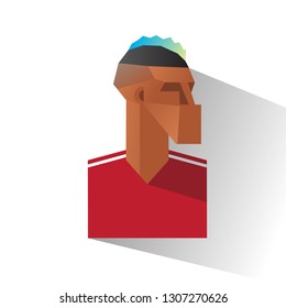 Paul Labile Pogba  Icon footballer vector illustration