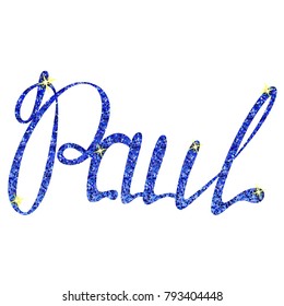 Paul name lettering tinsels