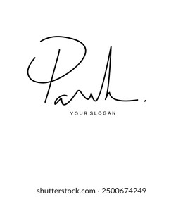 Paul name signature logo vector design