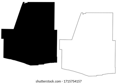 Paulding County, Georgia  ( United States of America,  US) map vector illustration, 