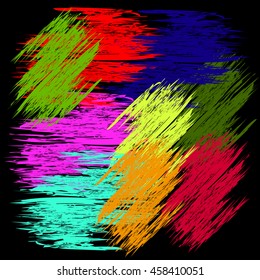 Pauline from strokes. Background or pattern of colored brush strokes