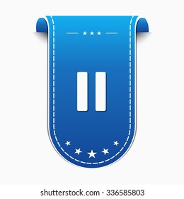 Pause blue Vector Icon Design