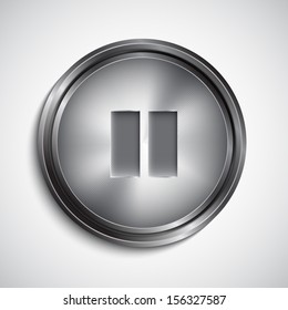 Pause button. EPS10 vector