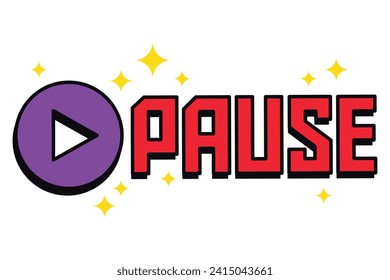 Pause Button-Design für funktionale Musik