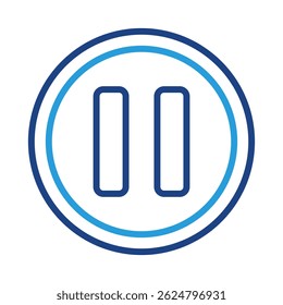 Pause Button Icon Element For Design