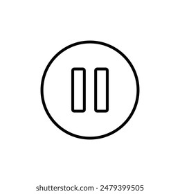 Pause Button Icon Ideal for Media and Playback Control