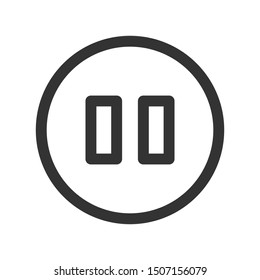 Pause button icon isolated on white background. Multimedia button symbol modern, simple, vector, icon for website design, mobile app, ui. Vector Illustration