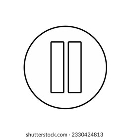 Pause button icon. Player navigation button. Audio setting concept.