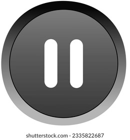 Pause button icon vector design template, illustration, and fully editable