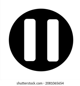 Pause button icon vector for graphic design eps10