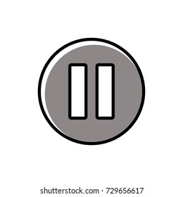 Pause button icon vector illustration