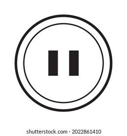 pause button icon vector template
