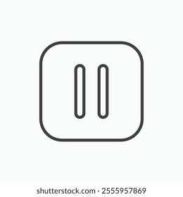 Pause button isolated icon. vector illustration.