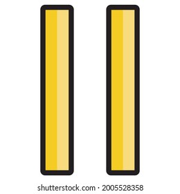 Pause button Line Style vector icon which can easily modify or edit