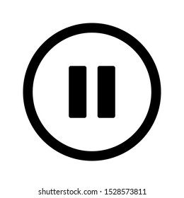 Pause Button Media Menu Pause Icon Stock Vector Royalty Free