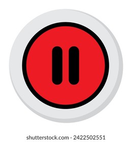 Pause button media menu, pause icon vector, in trendy flat style isolated on white background. pause icon image, pause icon illustration