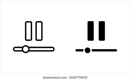 pause button media menu, pause icon set, vector illustration on white background.