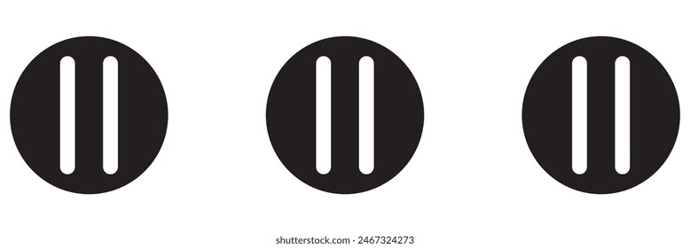 pause button media menu, pause icon vector, in trendy flat style isolated on white background. pause icon image, pause icon illustration