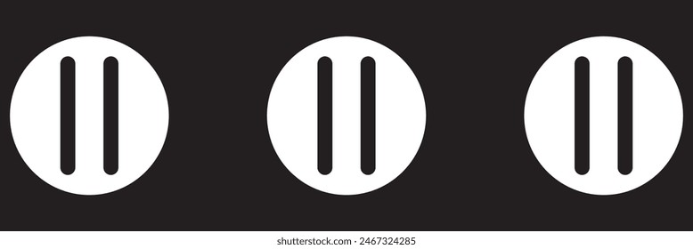pause button media menu, pause icon vector, in trendy flat style isolated on white background. pause icon image, pause icon illustration