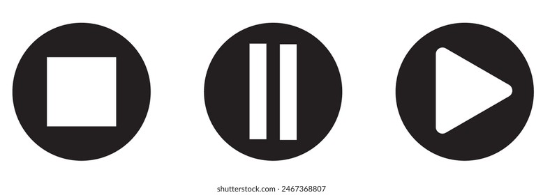 pause button media menu, pause icon vector, in trendy flat style isolated on white background. pause icon image, pause icon illustration