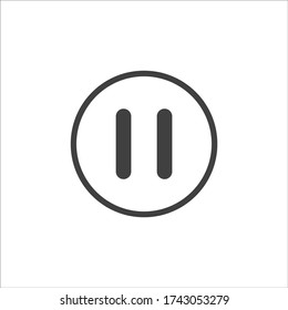 pause button on white background. EPS10 Vector
