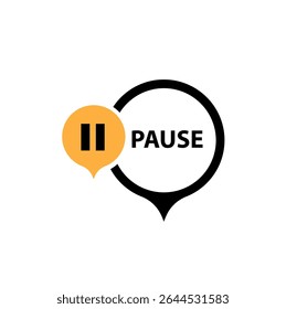 pause button on white background