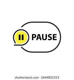 pause button on white background