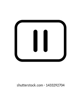 Pause Button Symbol Icon Vector Design Illustration