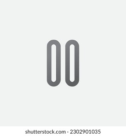 Pause Button Symbol Icon Vector Illustration