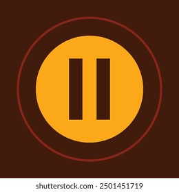 Pause button trendy icon abstract beautiful vector illustration colorful good artwork design.eps