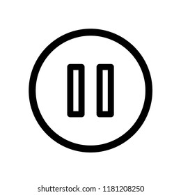 Pause button vector icon