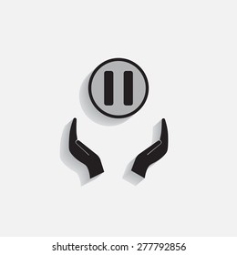pause button vector icon
